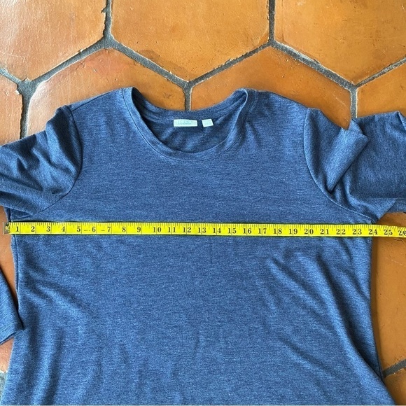 LOGO Lounge Tunic Women’s Oversized Tiered Ruffle Hem Long Sleeve Blouse Top XL - Picture 7 of 7